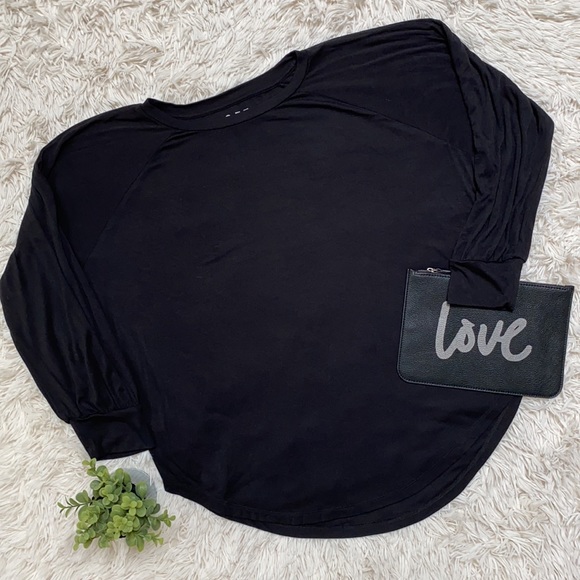 Loft 3/4 Sleeve Dolman Knit Top 💗 Black - Picture 2 of 12